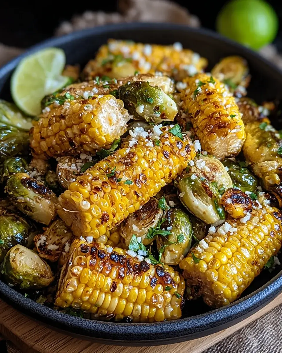 Karamellisierte Rosenkohl mit mexikanischem Street Corn genießen!
