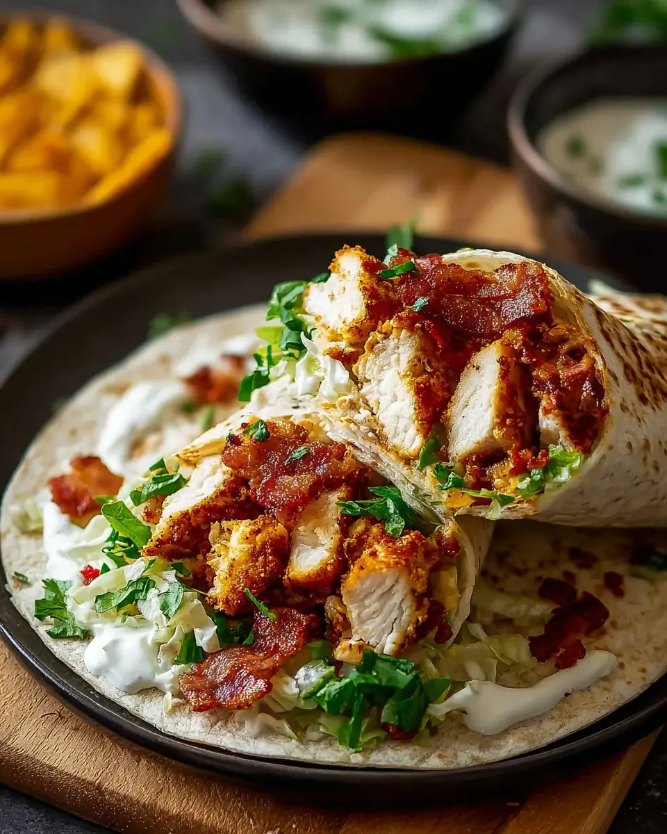 Knuspriger Hähnchen-Bacon-Ranch-Wrap: So gelingt’s!