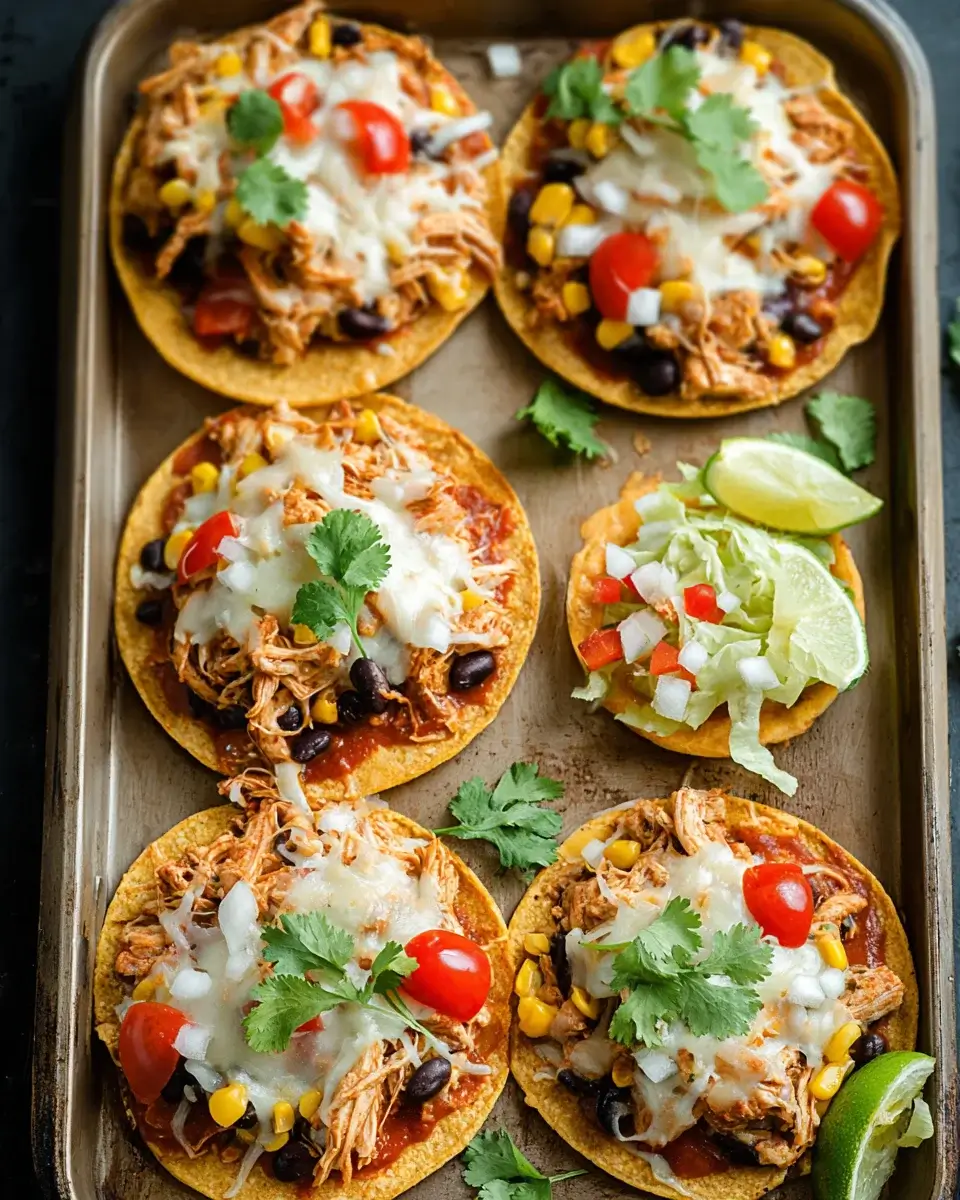 Mexikanische Tostadas mit Rotisserie-Hähnchen genießen!