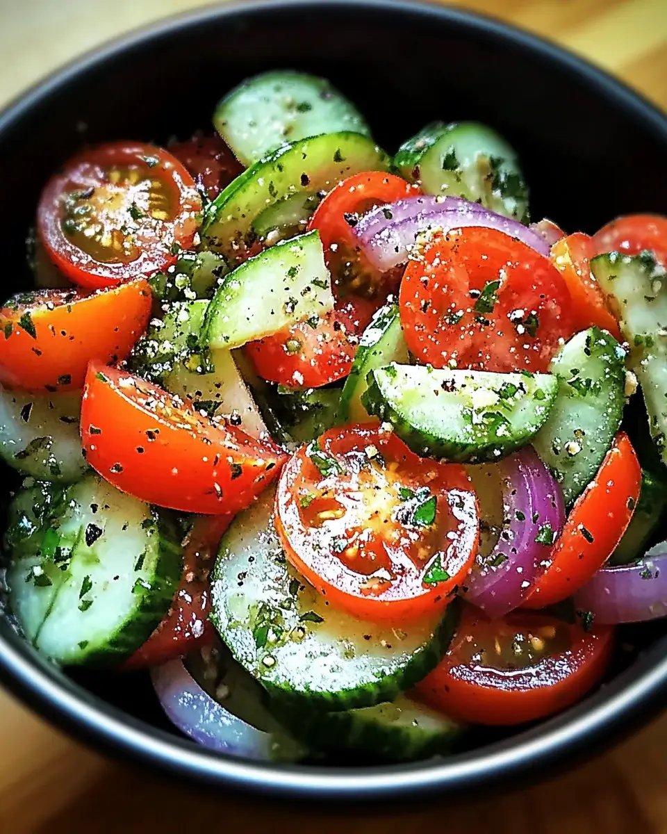 Erfrischender Gurken-Tomaten-Salat: Ein Genuss für heiße Tage!
