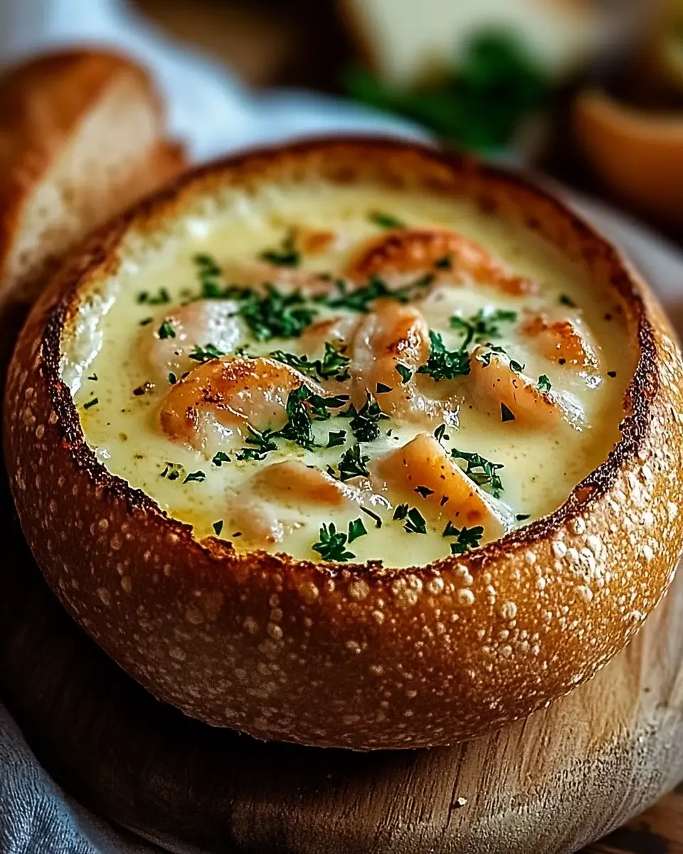 Käse-Lauch-Suppe im Brot: Ein köstliches Rezept entdecken!