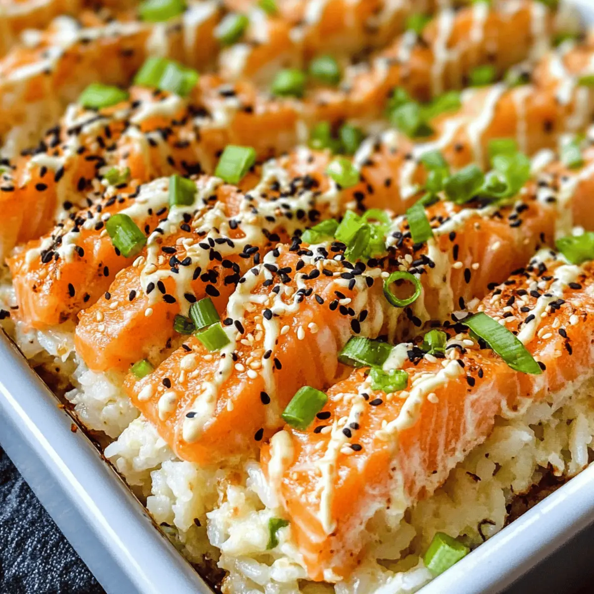 Cremiger Lachs Sushi Auflauf für Genießer