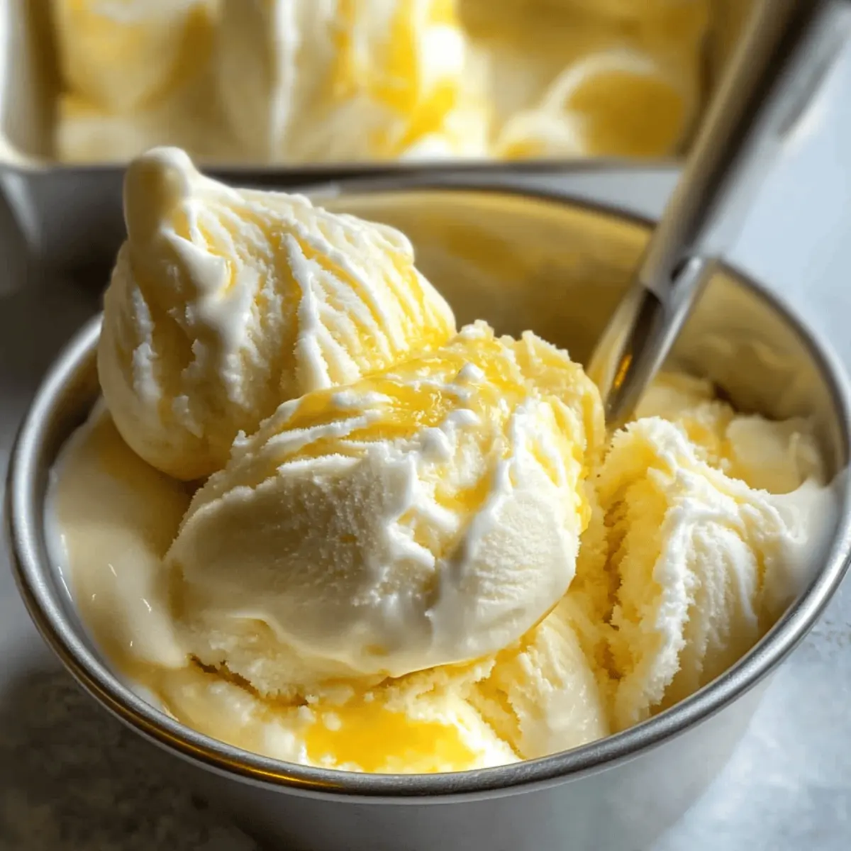 Erfrischendes Zitronen-Curd-Eis ohne Eismaschine