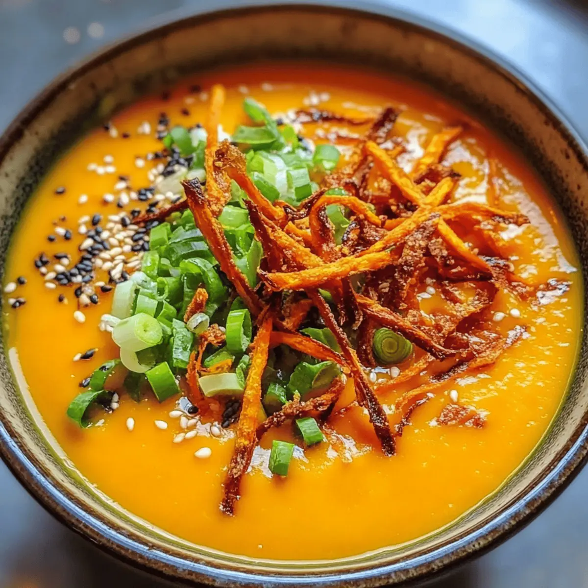 Der Ausgang: Würzige Miso Karottensuppe