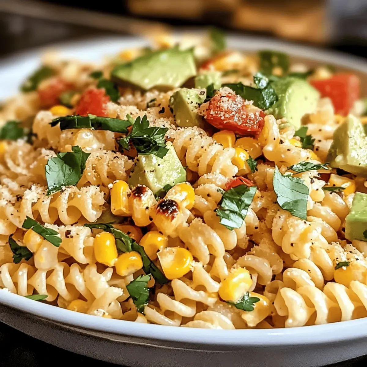 Der Ausstoß: Gesunder Street-Corn-Nudelsalat
