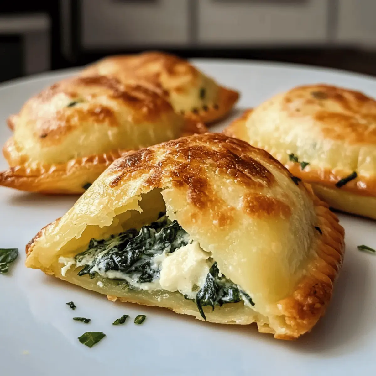 Kartoffeltaschen mit Frischkäse und Spinat