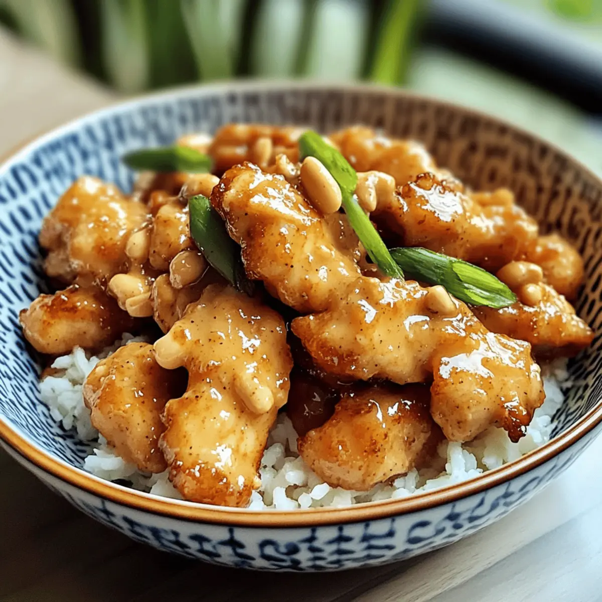 Leckeres chinesisches Erdnussbutter-Hühnchen