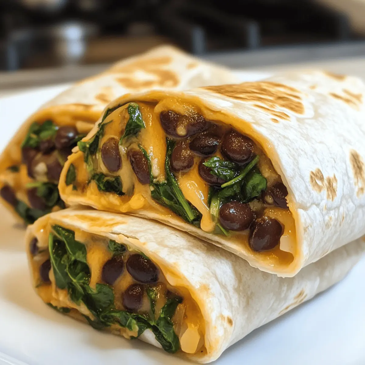 Schmackhafte schwarze Bohnen-Burritos in 15 Minuten