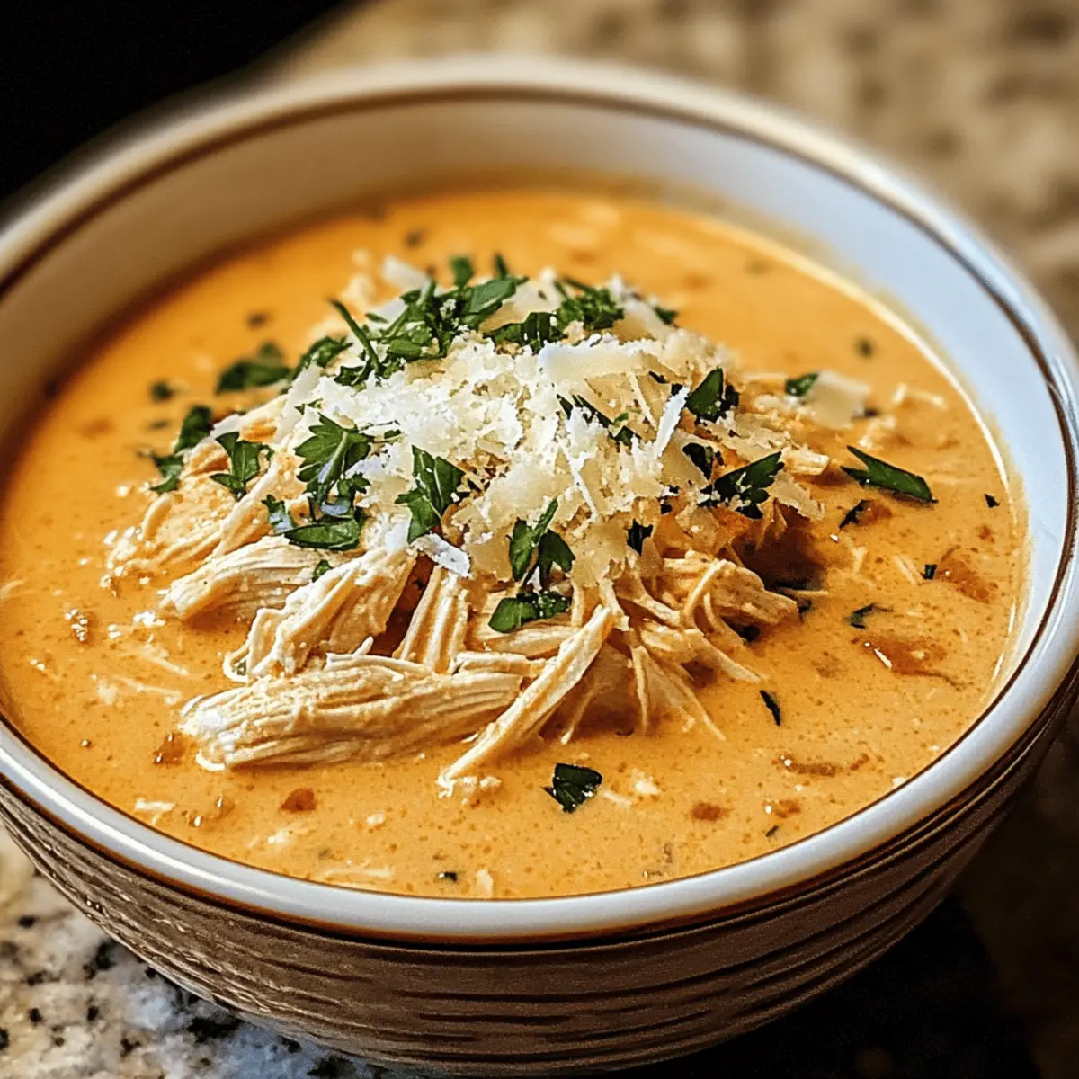 Crock Pot Cremige Hähnchen Parmesan Suppe