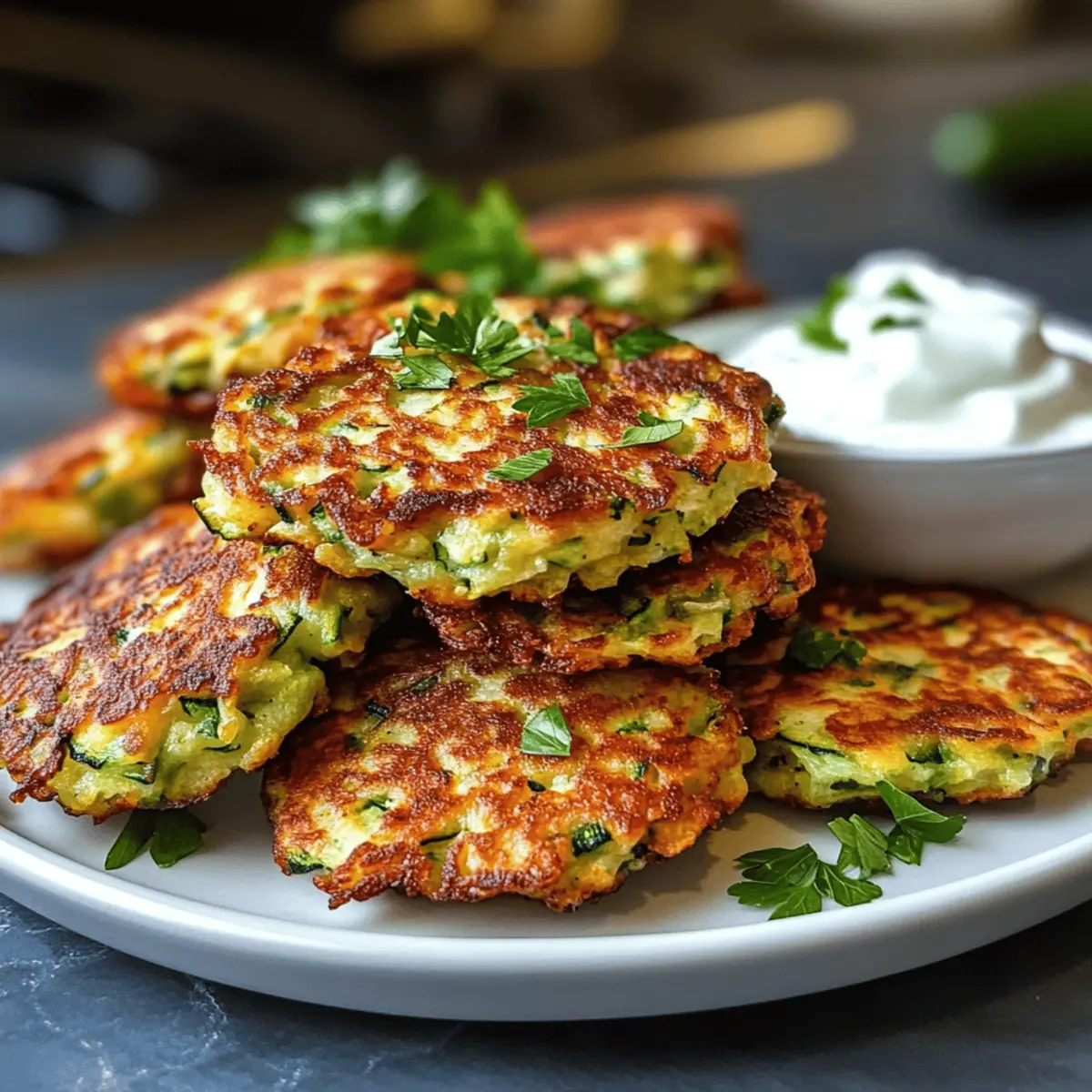 Gesunde Zucchini Fritter für jeden Anlass