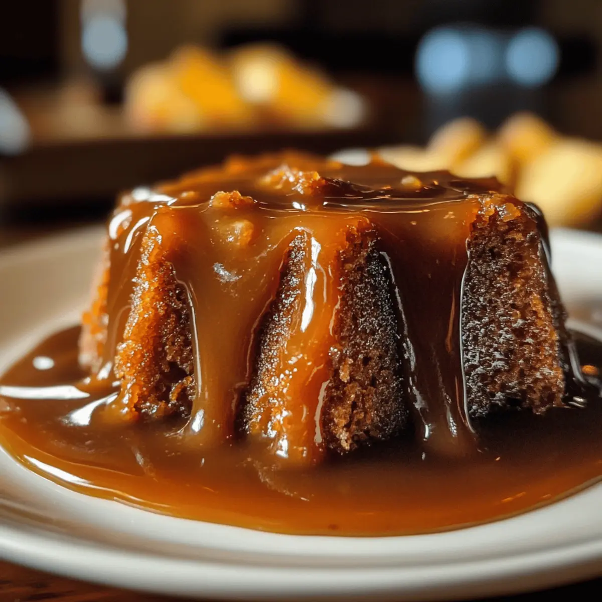 Kleiner Klebriger Karamodern Pudding