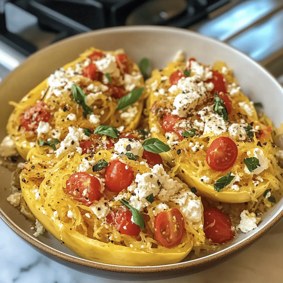 Blechkürbis mit Feta und gerösteten Paprika