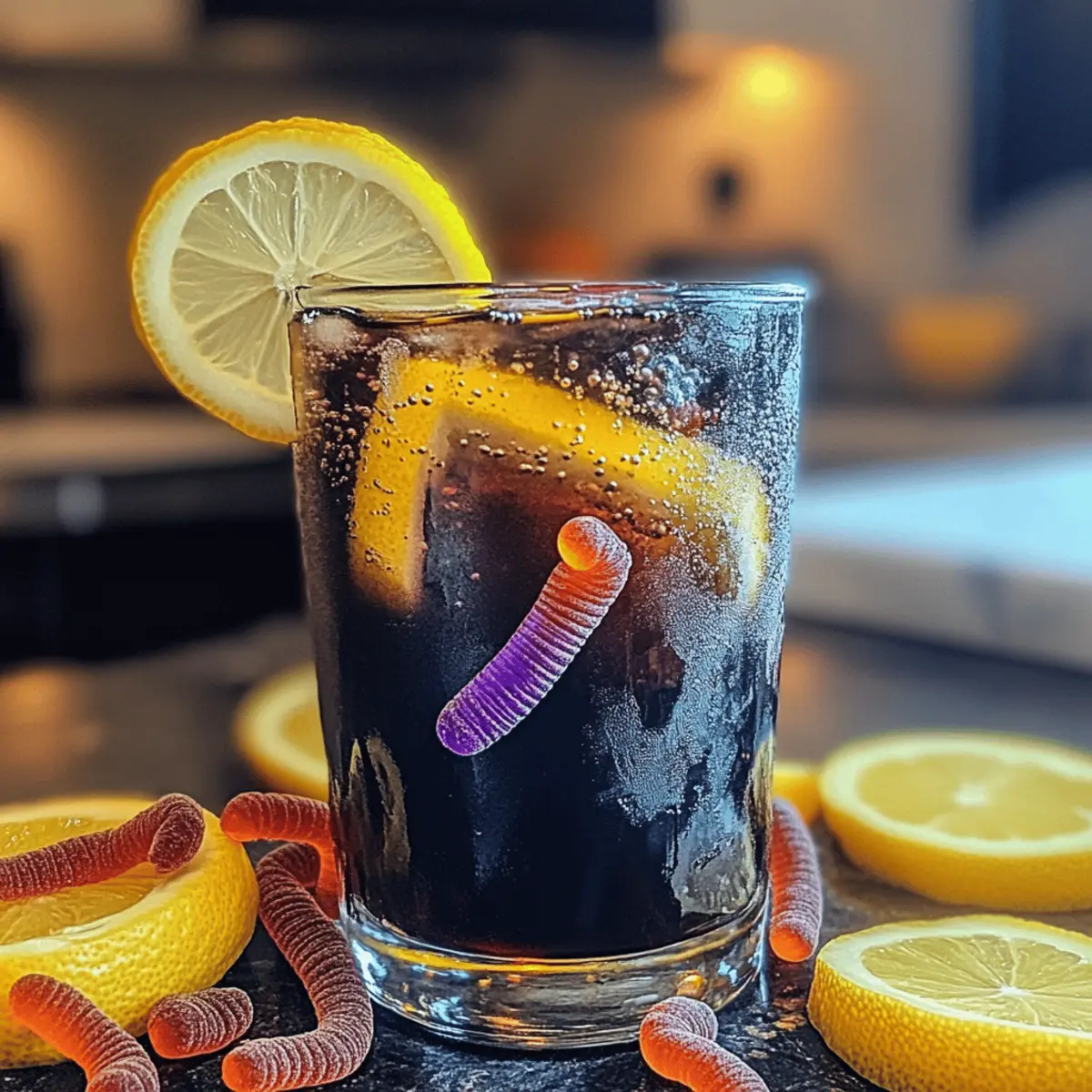Hexenbrau-Limonade für einen gruseligen Halloweenabend