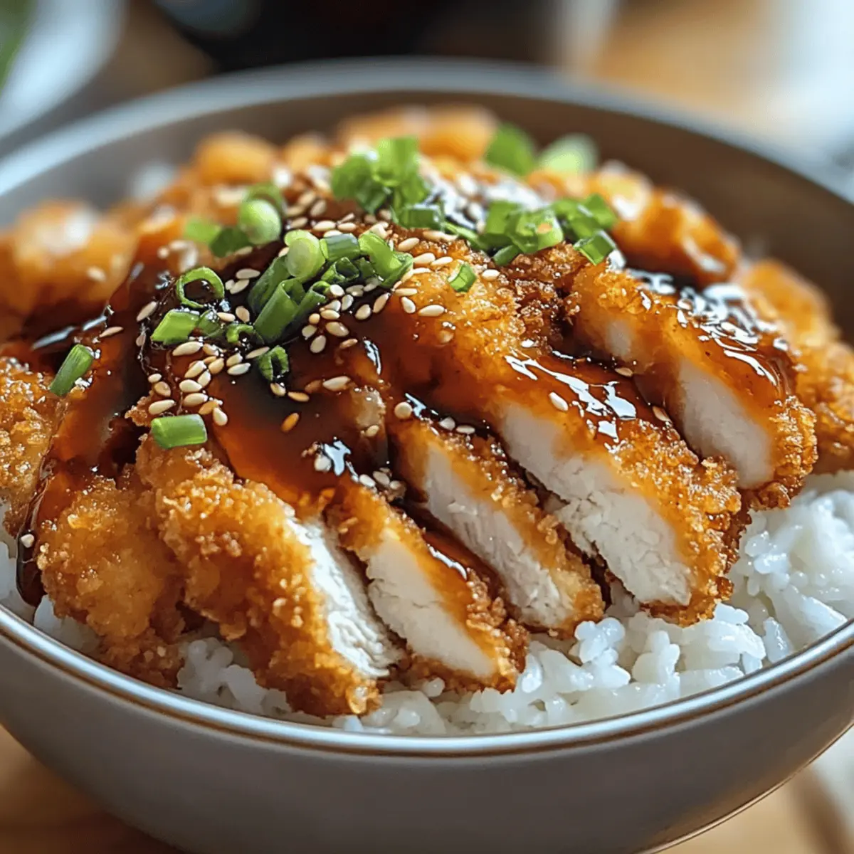 Crispy Japanese Katsu Bowls mit Tonkatsu Sauce