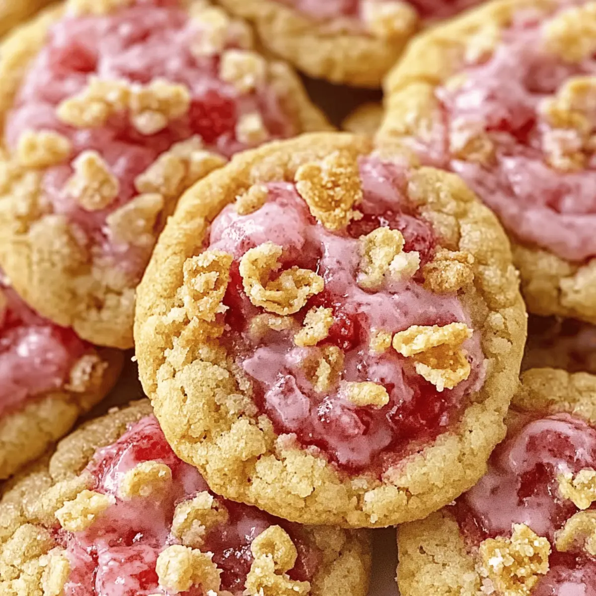 Erdbeer Crunch Cookies für fruchtigen Genuss