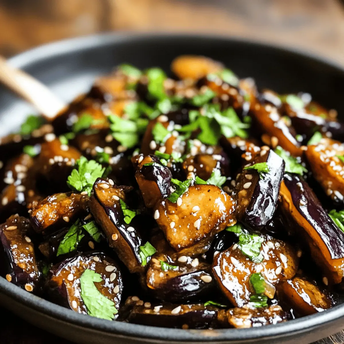 Crispy Eggplant mit Knoblauch-Ingwer-Sauce