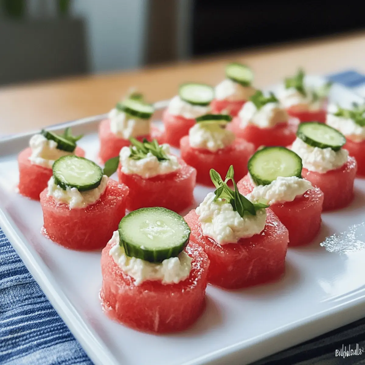 Wassermelonen-Cremekäse-Häppchen
