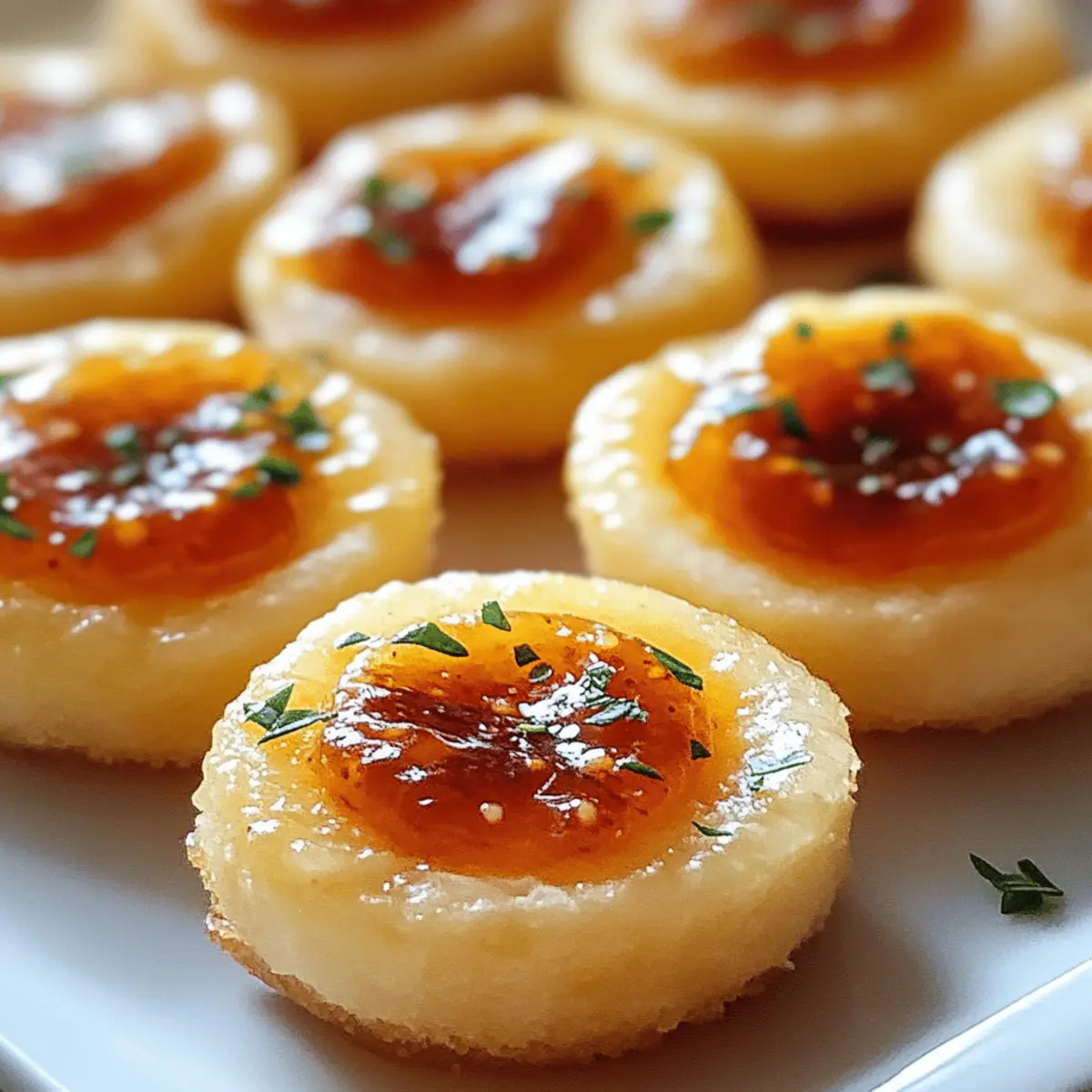 Käse-Thumbprint-Appetizer mit scharfer Paprika-Marmelade