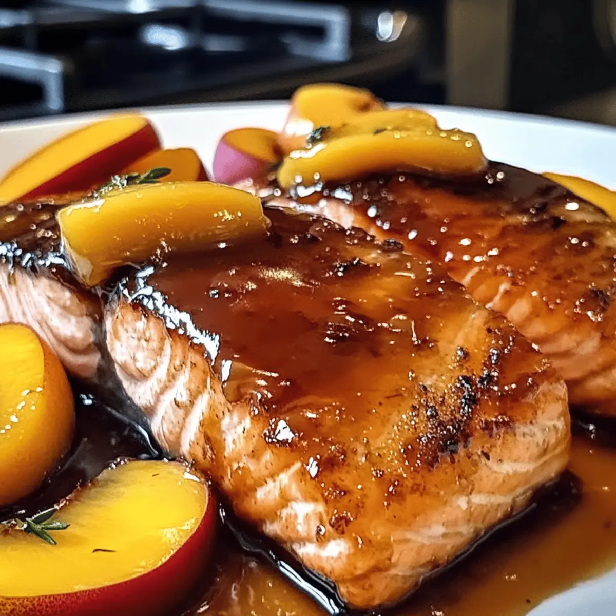 Bourbon-Pfirsich-Lachs in 30 Minuten zubereitet