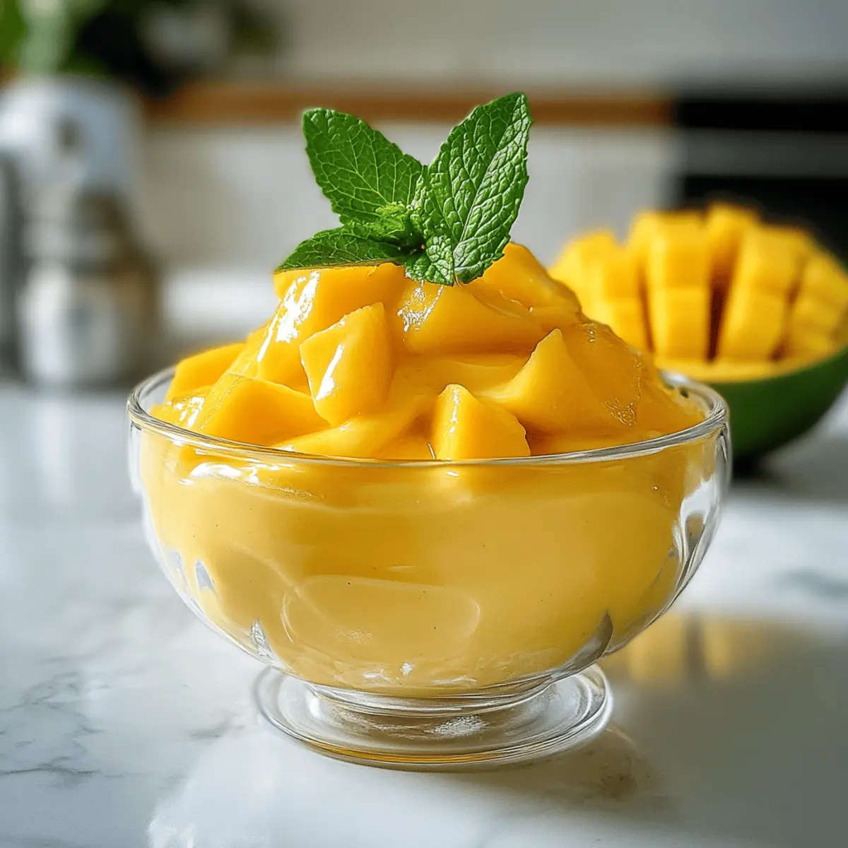 Einfache 3-Zutaten Mango Mousse