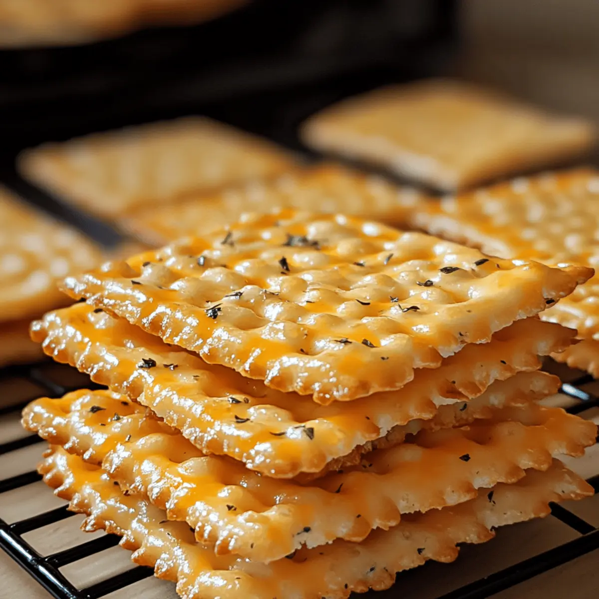 Knusprige Rice Krispie Cheddar Cracker genießen