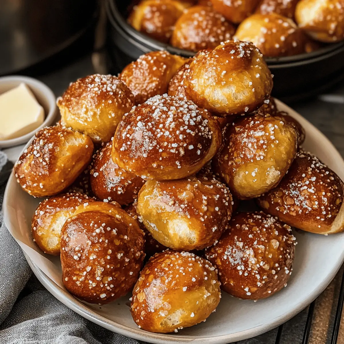 Fluffige Brezelbissen aus der Heißluftfritteuse in 10 Minuten