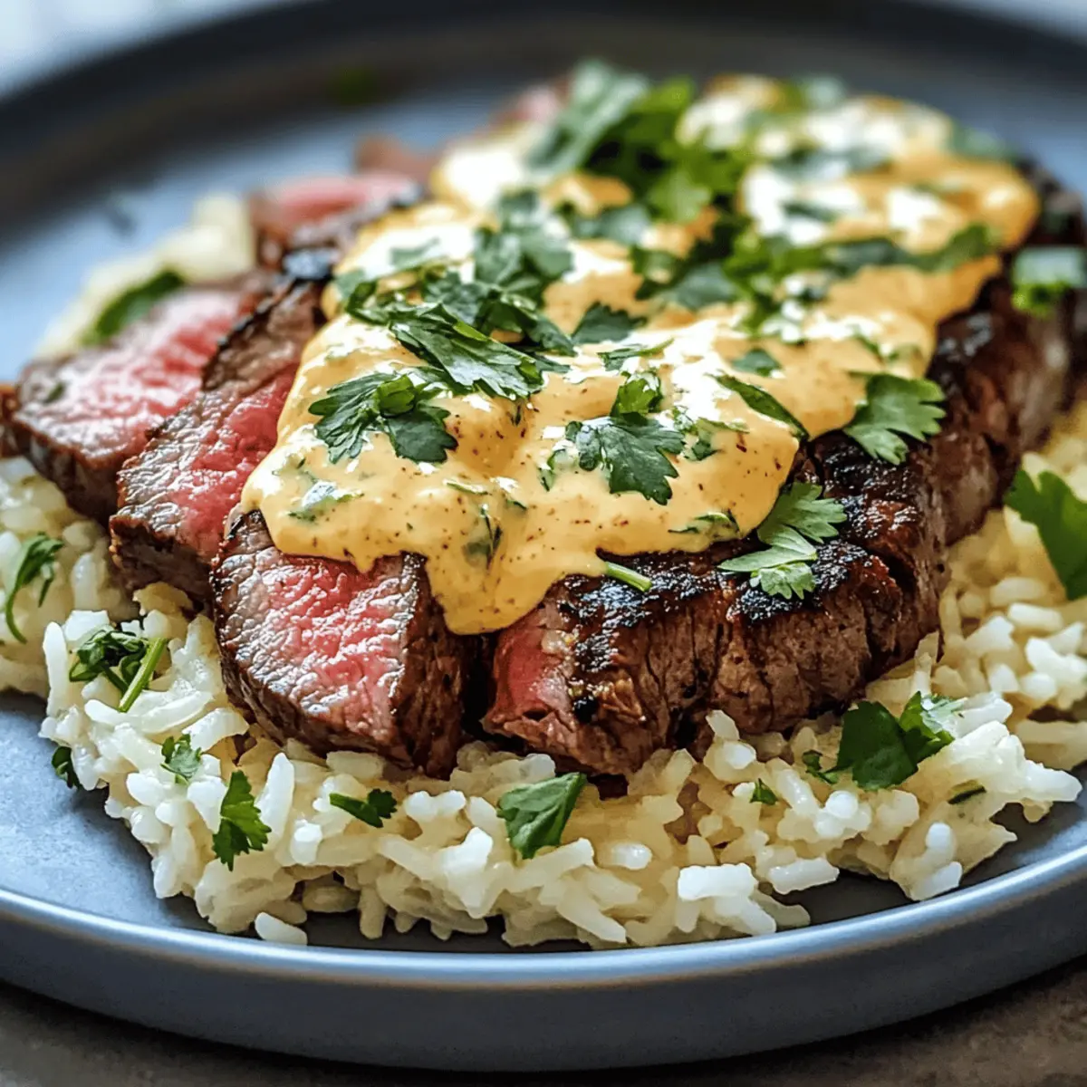 Steak und Queso Reis für ein schnelles Festmahl