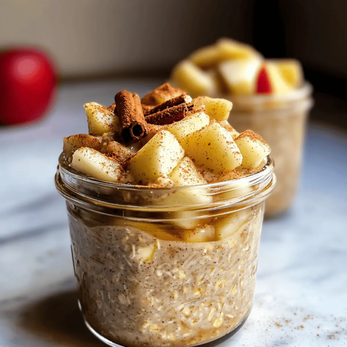 Apfel-Zimt Overnight Oats für ein gesundes Frühstück
