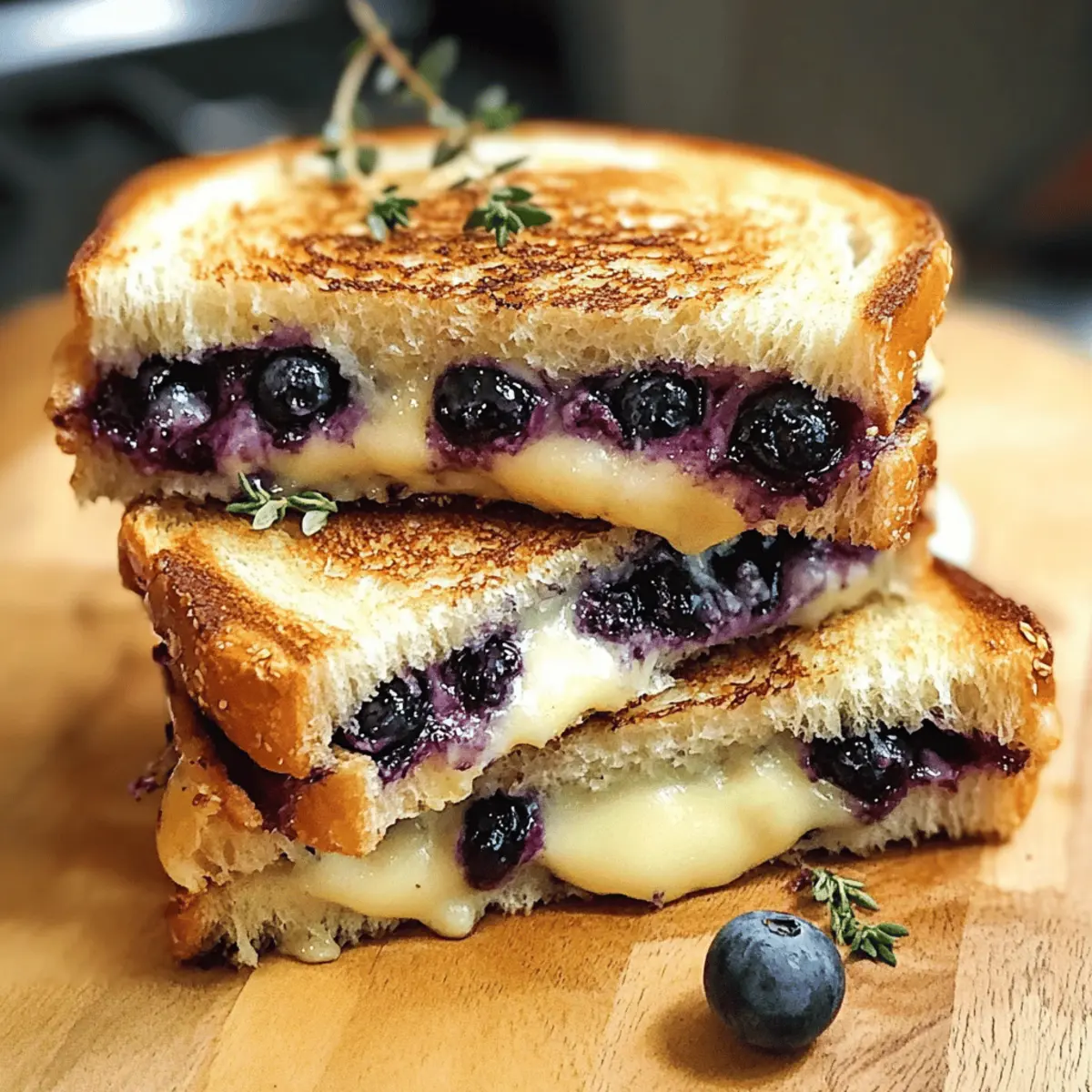 Crispy Blueberry Grilled Cheese Rezept