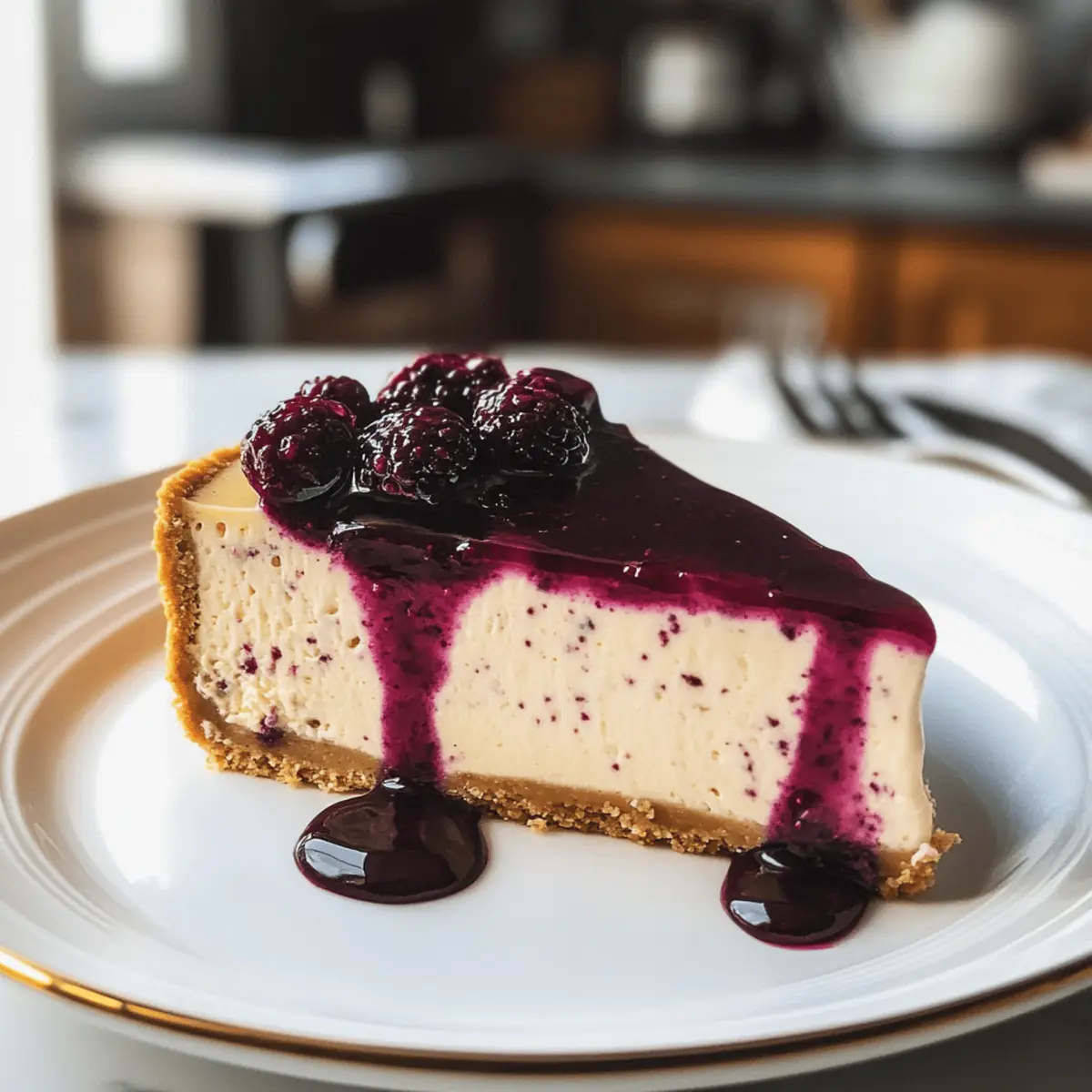 Earl Grey Mulberry Cheesecake für ein raffiniertes Dessert