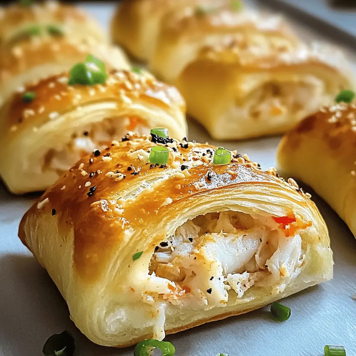 Krabben-Käse-Croissants - Einfaches Rezept für Snacks