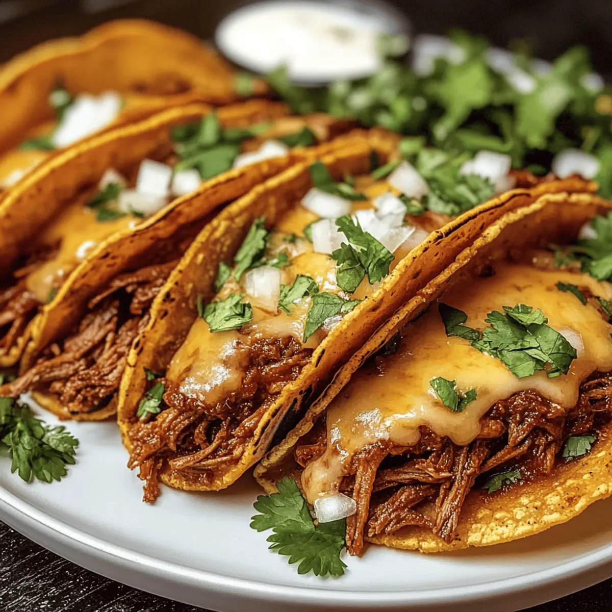Der Ausgang: Einfache Cheesy Birria Tacos