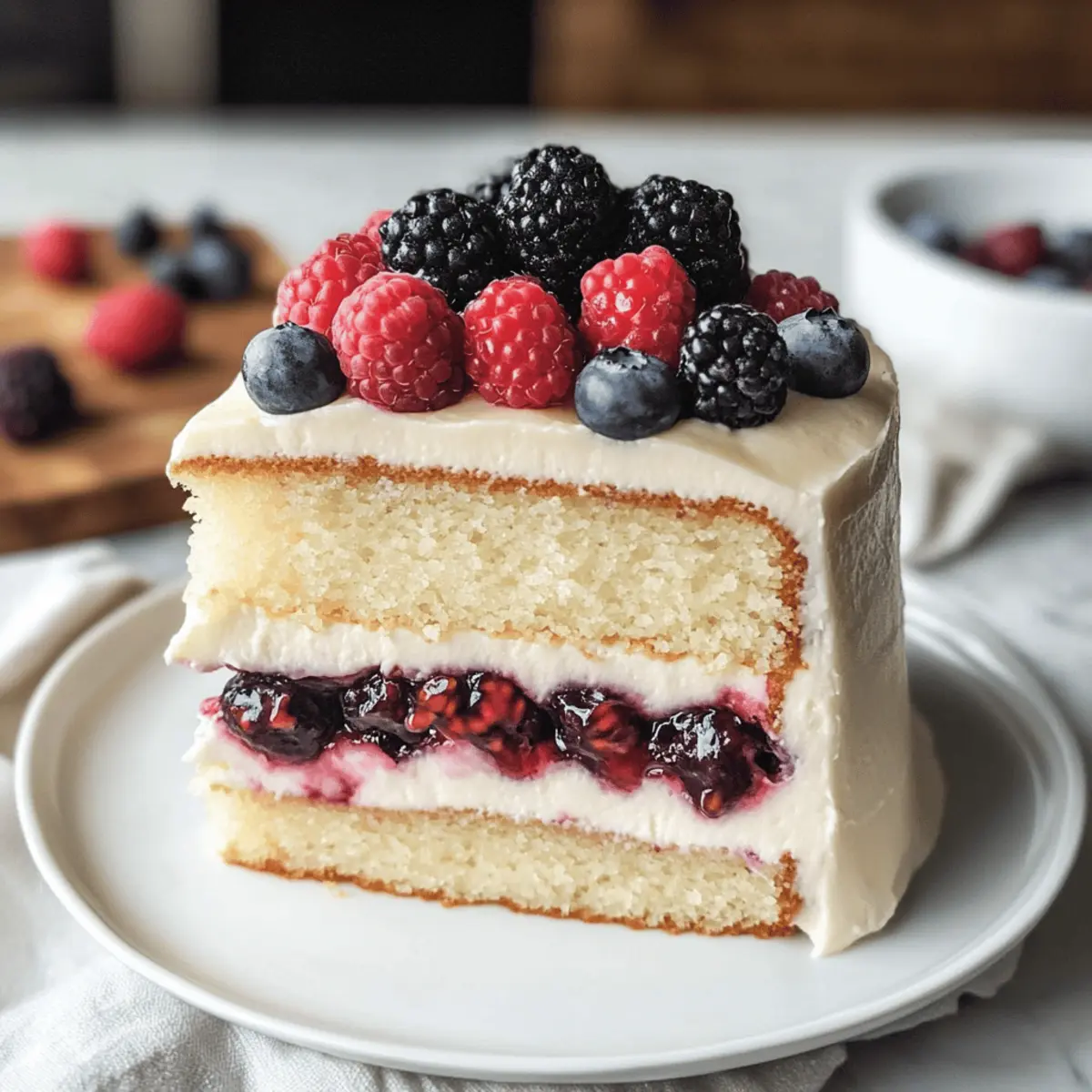 Limonen-Beeren-Mascarpone-Kuchen für Feste