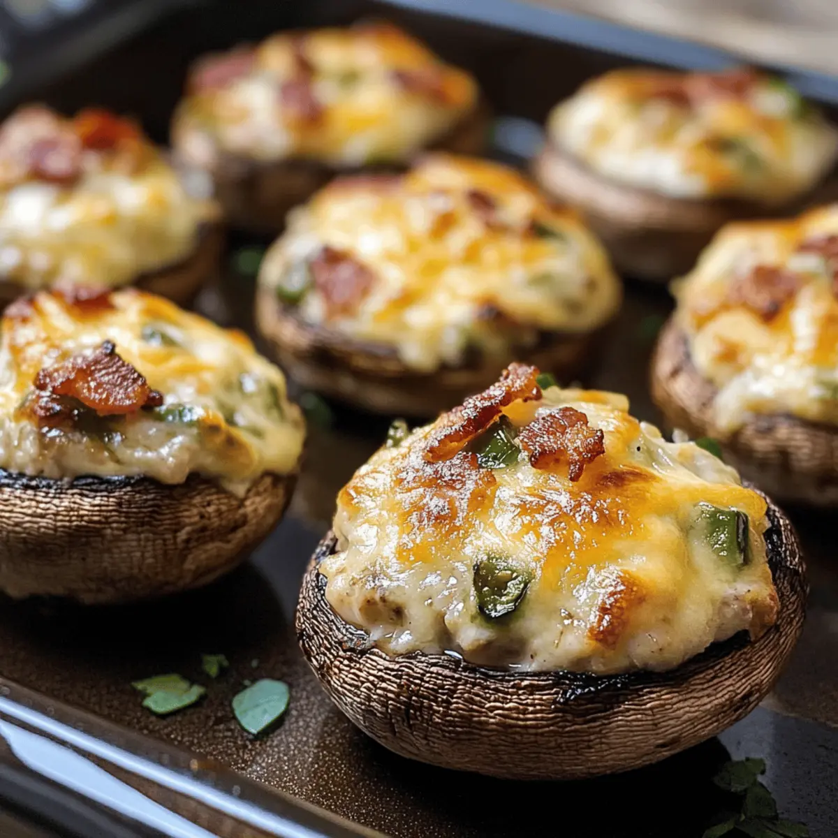 Jalapeno Popper gefüllte Pilze