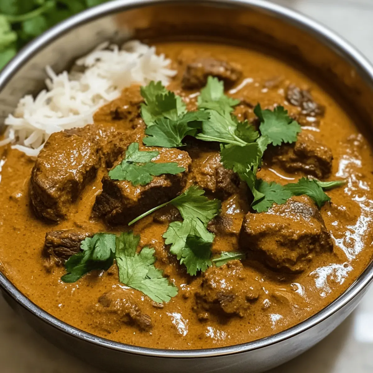 Indisches Rindfleisch Korma Curry rezept