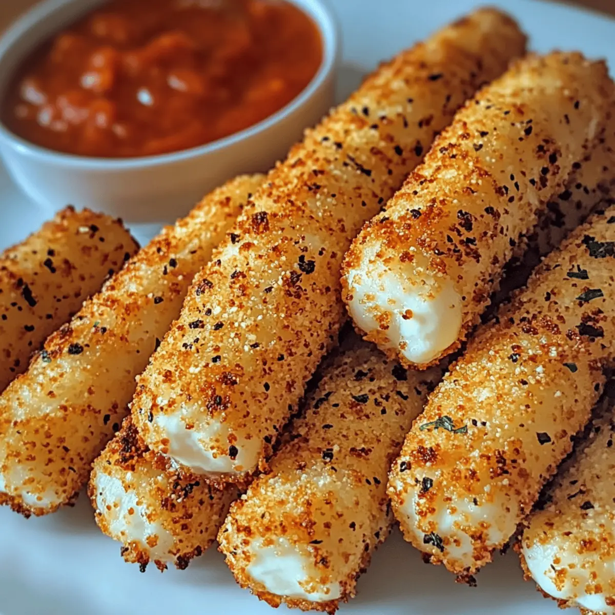 Krosse Mozzarella Sticks aus der Heißluftfritteuse