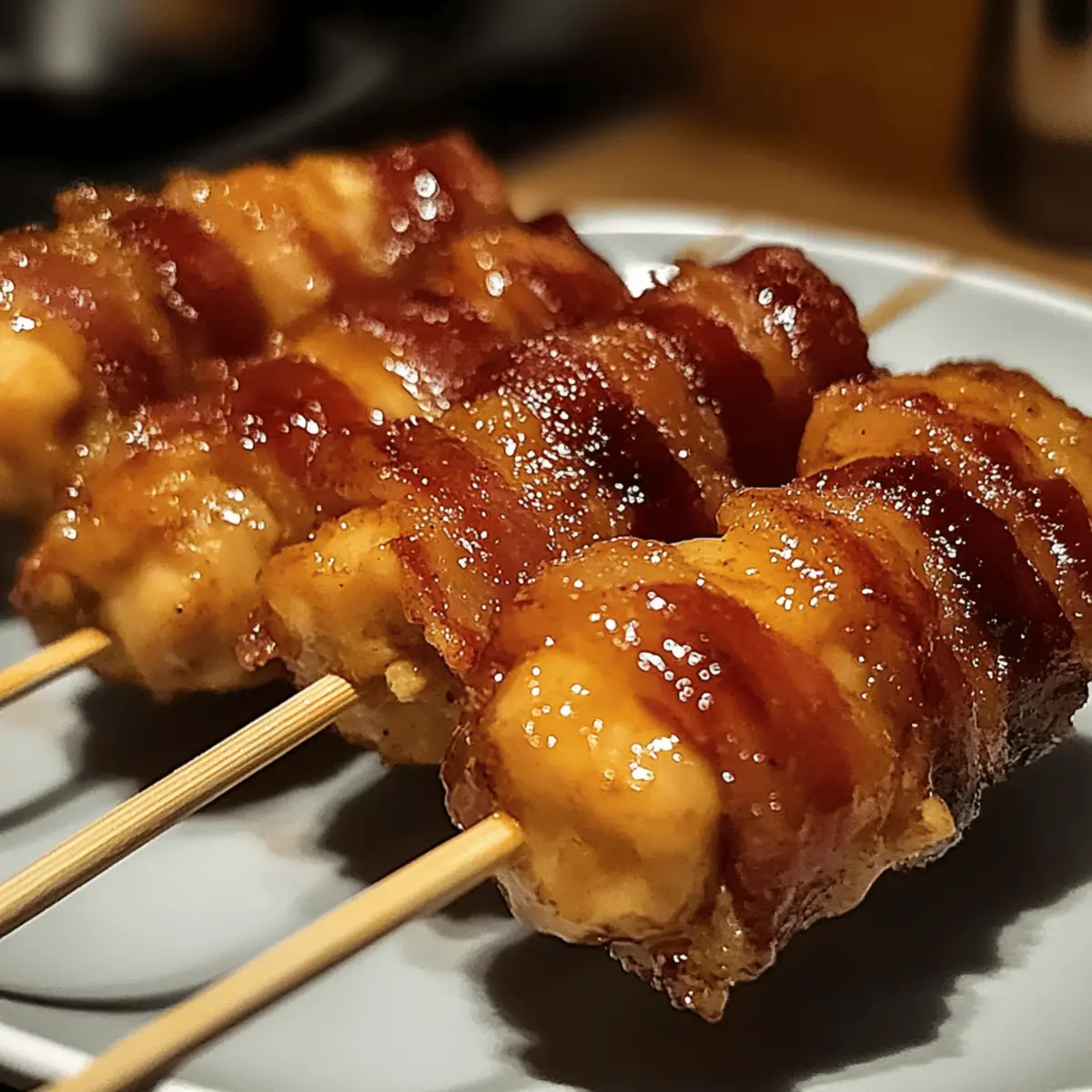 süße Ahorn-Bacon-Hähnchen-Pops