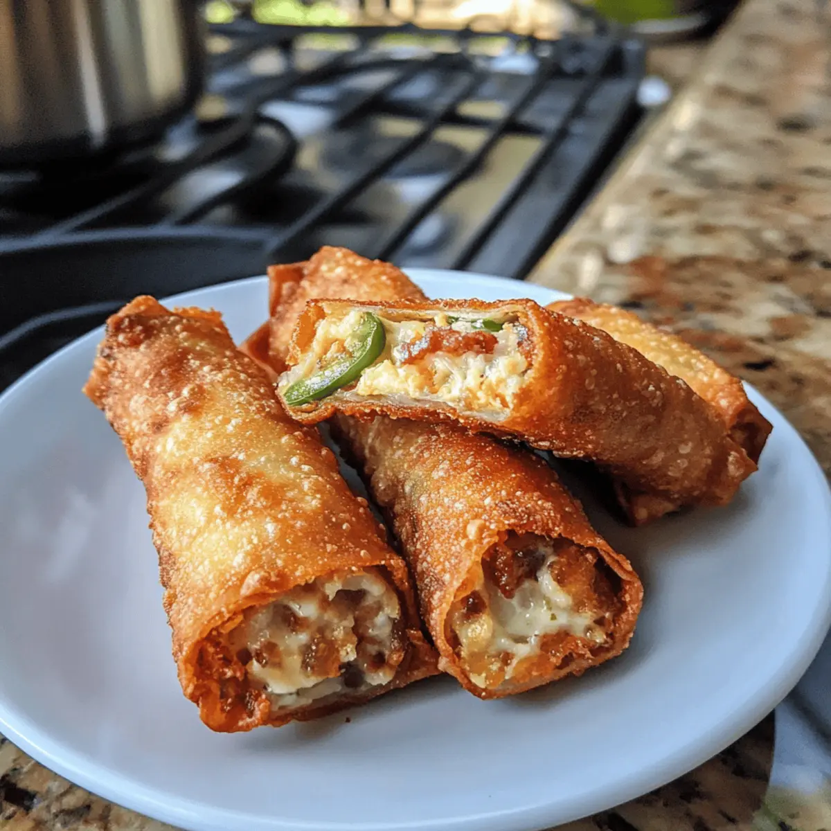Crispy Jalapeño Popper Egg Rolls selbst gemacht