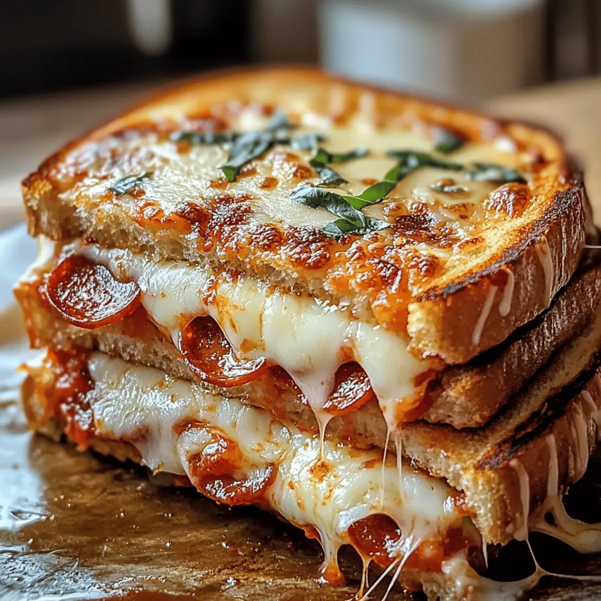Der Ausgang: Perfekter Pizza Grilled Cheese