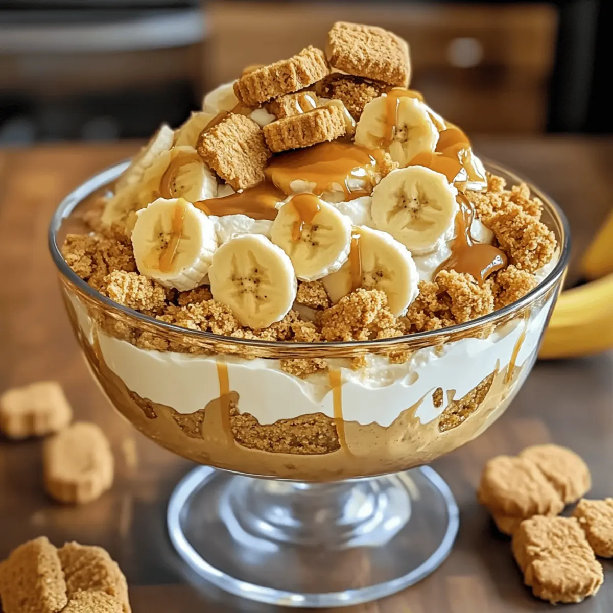 Biscoff Bananenpudding mit Karamell: Der Ausgang