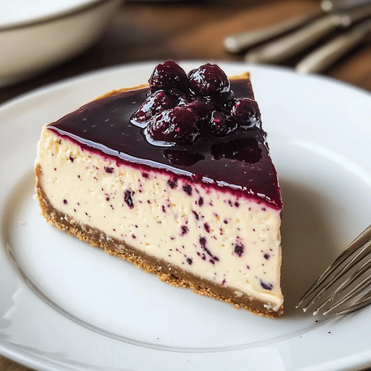 Earl Grey Mulberry Käsekuchen mit Jam-Topping