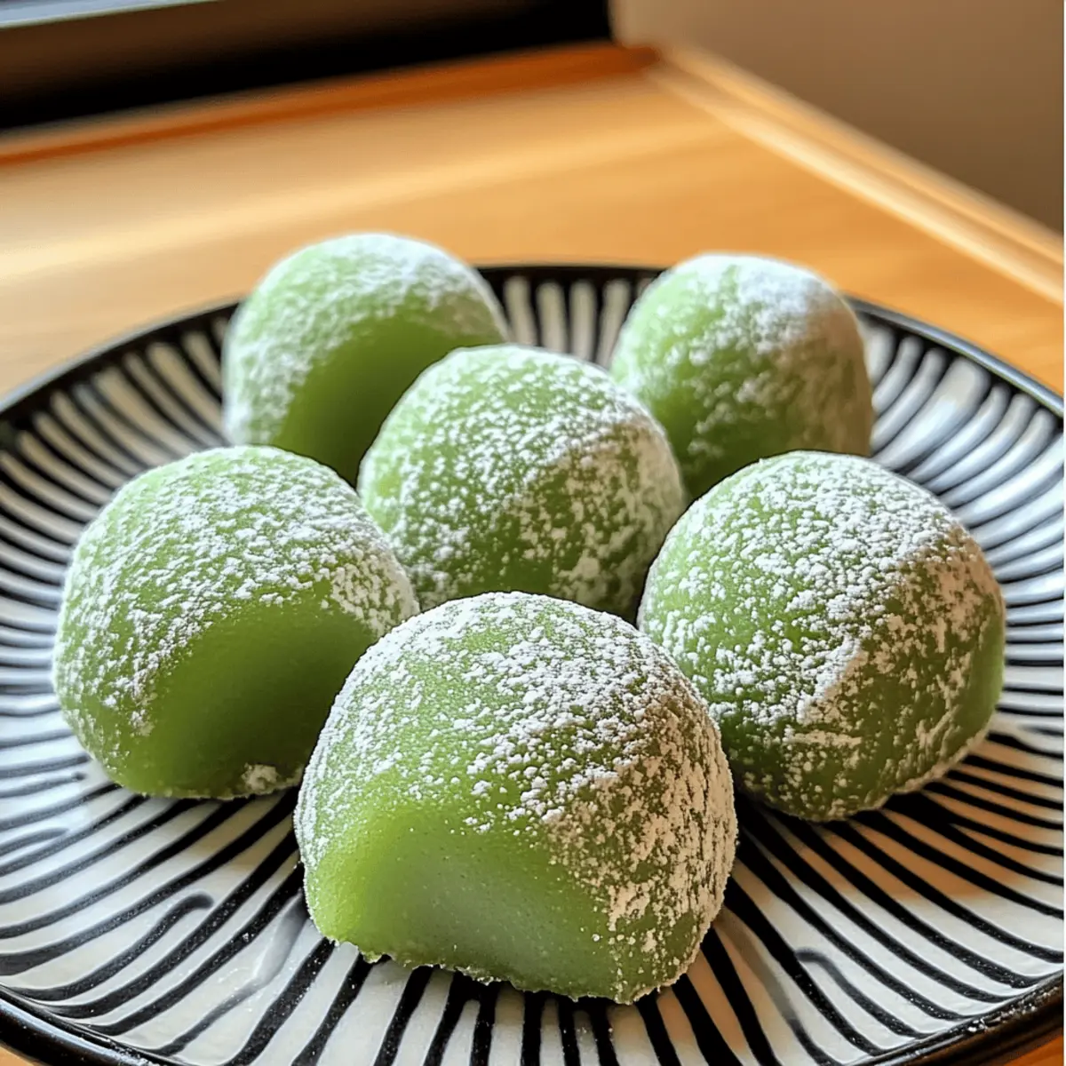 Chewy Matcha Mochi Bites für Naschkatzen