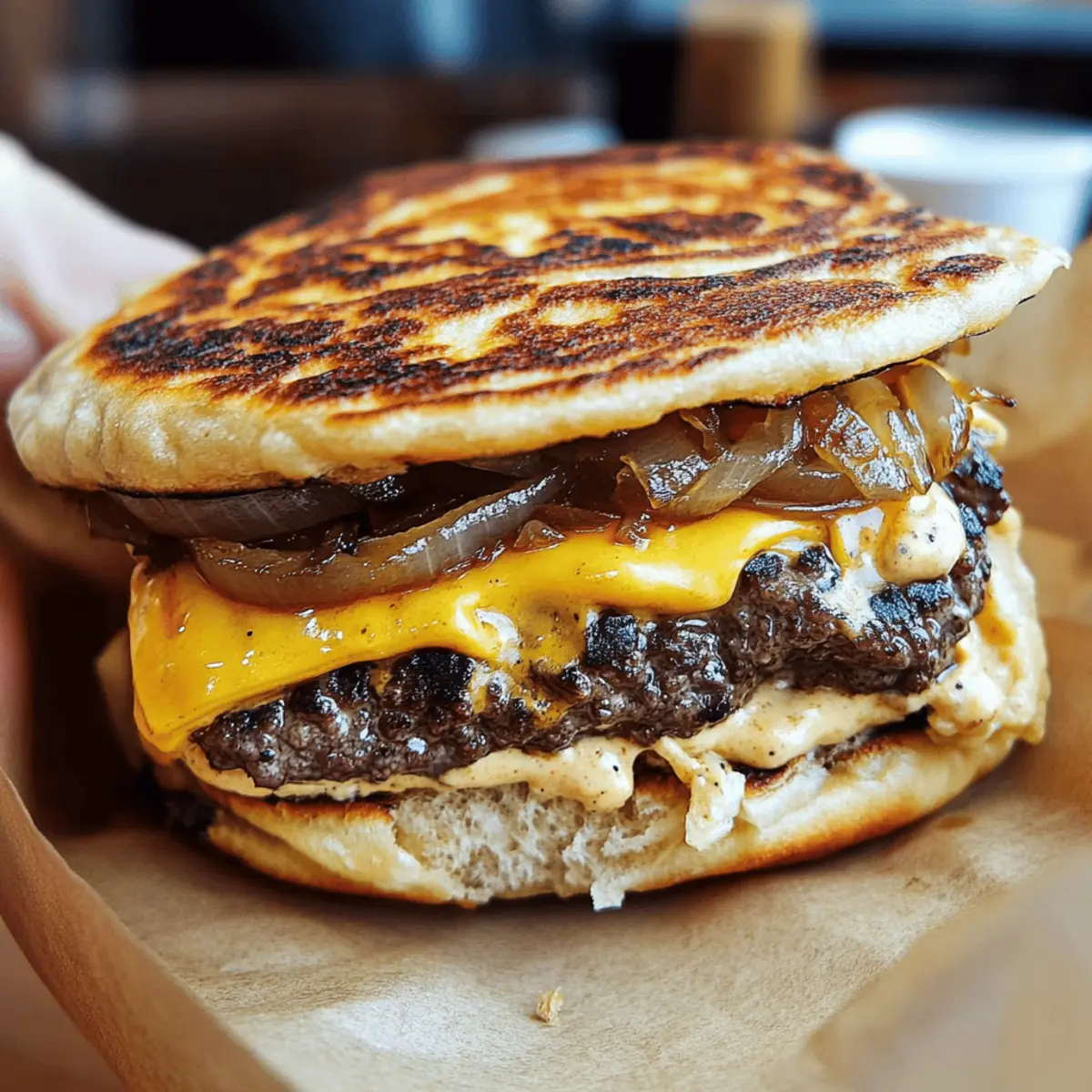 Der Ausgang: Dubai Paratha Smash Burger genießen