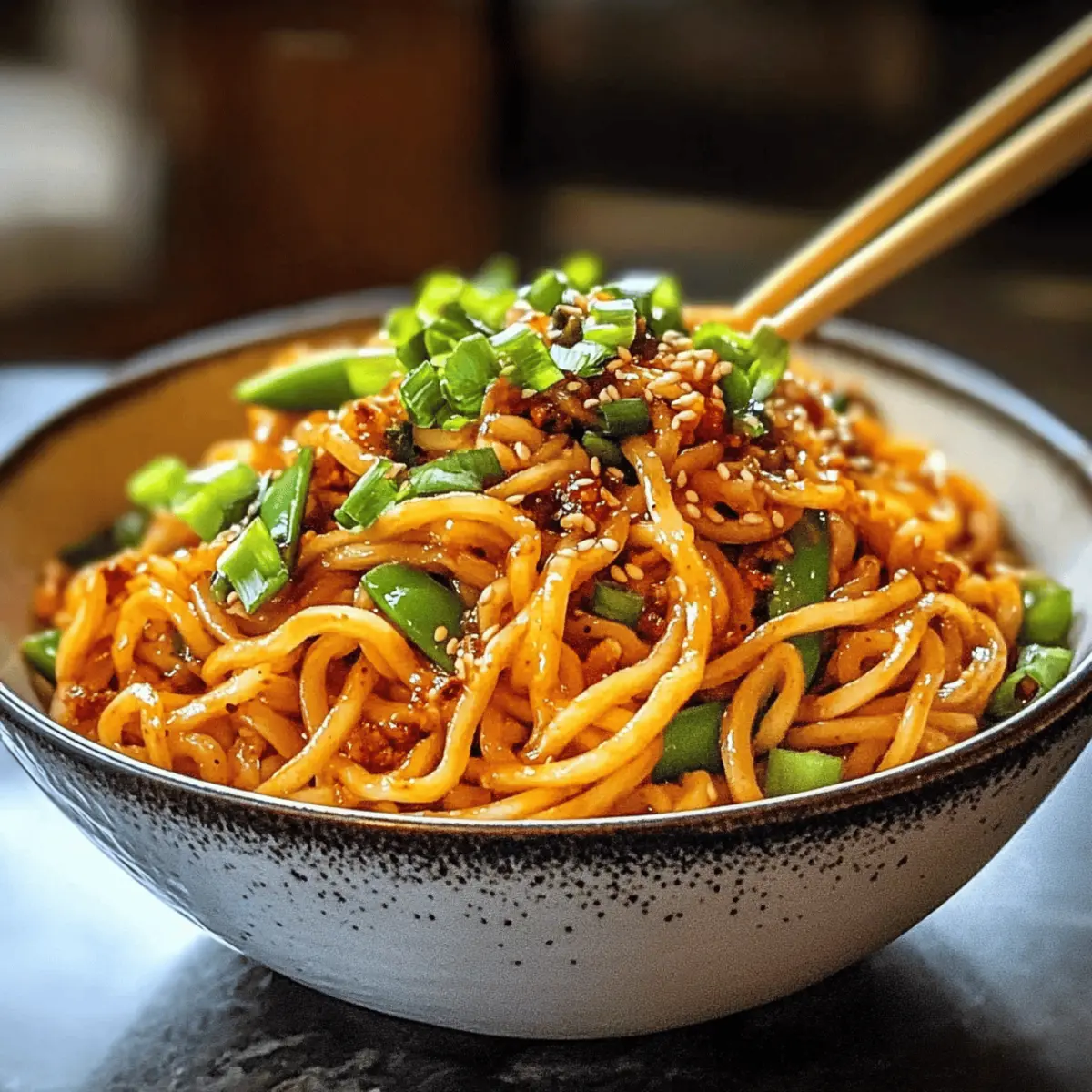Szechuan Nudeln für schnelle Geschmacksexplosionen