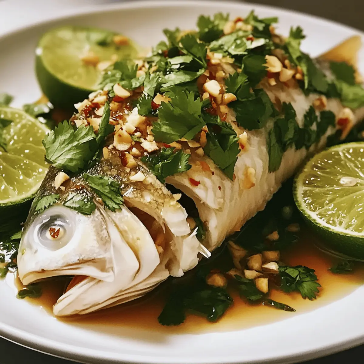 Thai Limetten-Knoblauch Dampf-Fisch Genuss