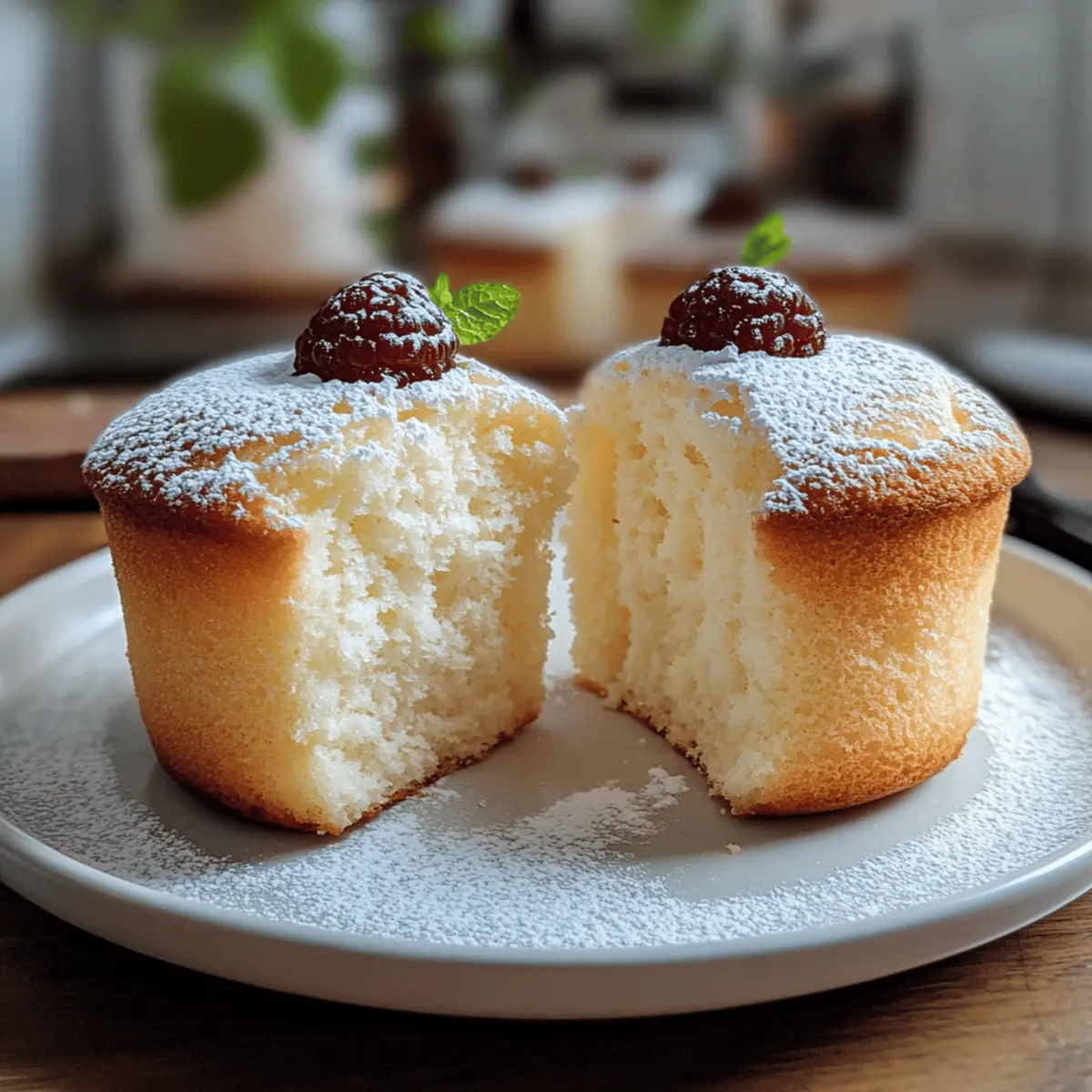 Fluffige Japanische Baumwoll-Cheesecake Cupcakes