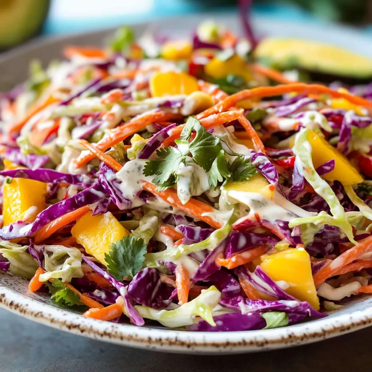Gesunde Coleslaw mit griechischem Joghurt-Dressing