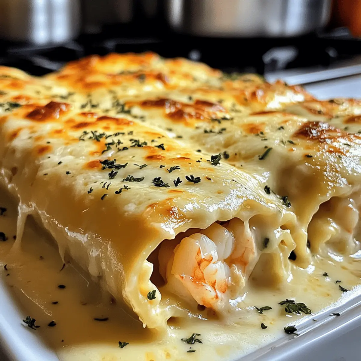 Der Ausstoß: Cremige Garnelen-Cracker-Lasagne Roll-Ups