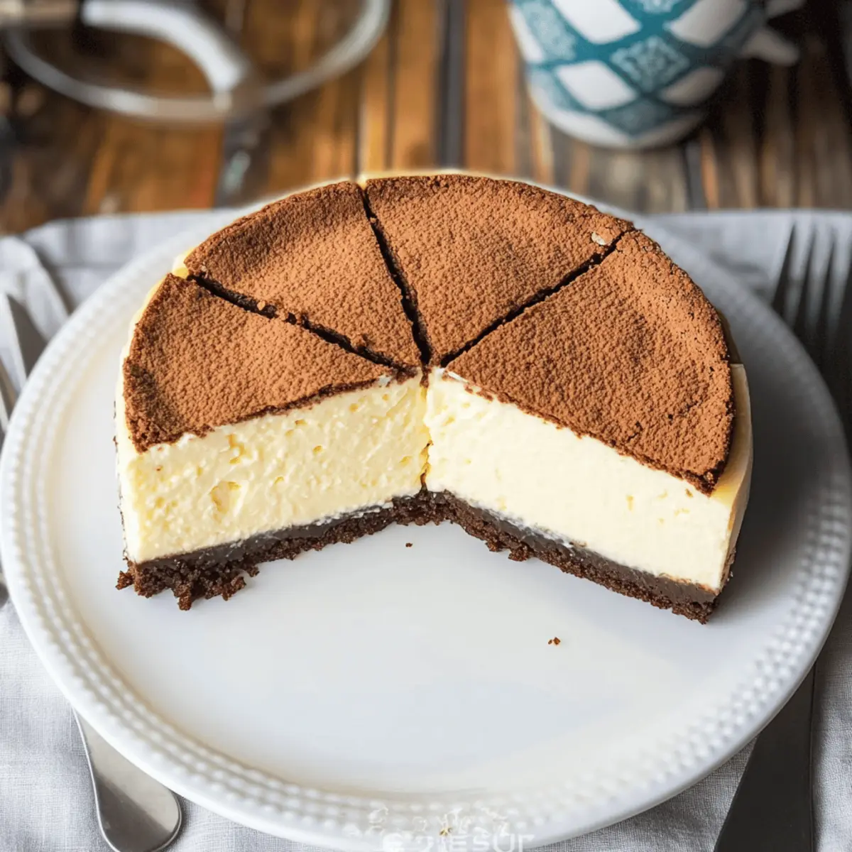 Braunien Cheesecake mit cremiger Käsefüllung