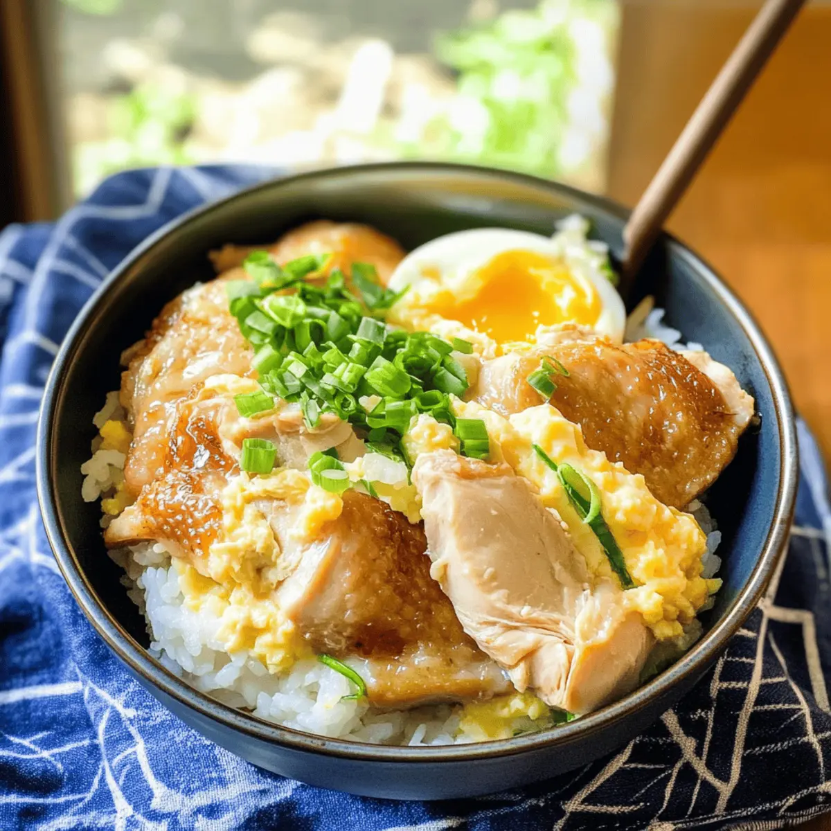 Oyakodon: Komfortabler Hähnchen-Ei-Reis-Bowl